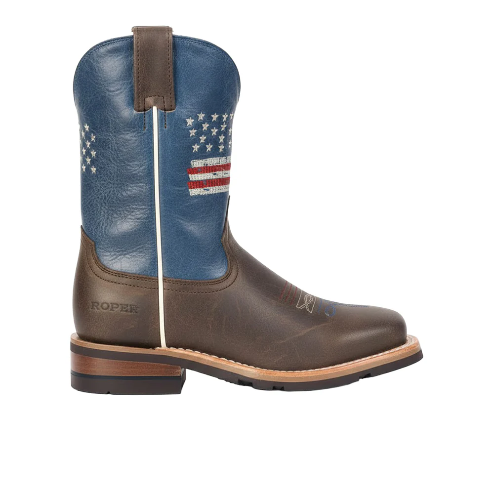250 USA Square Toe Cowboy Boots (Little Kid)