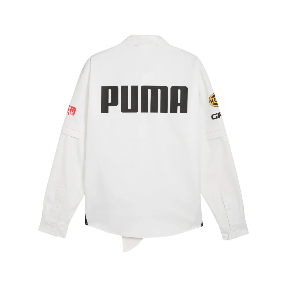 ASAP ROCKY X PUMA Layered Pit Graphic Collared Long Sleeve Button Up - Image 2