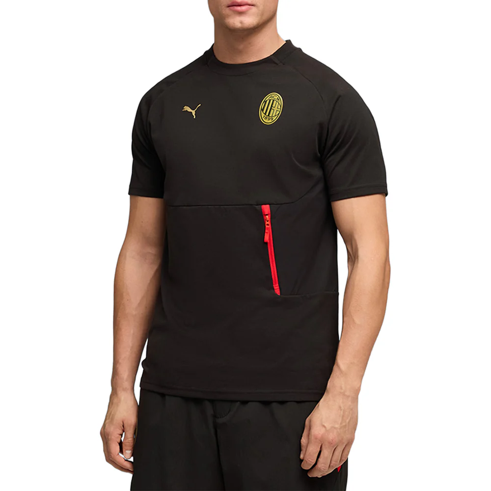 AC Milan Pumatech Crew Neck Short Sleeve Athletic T-Shirt - Image 3