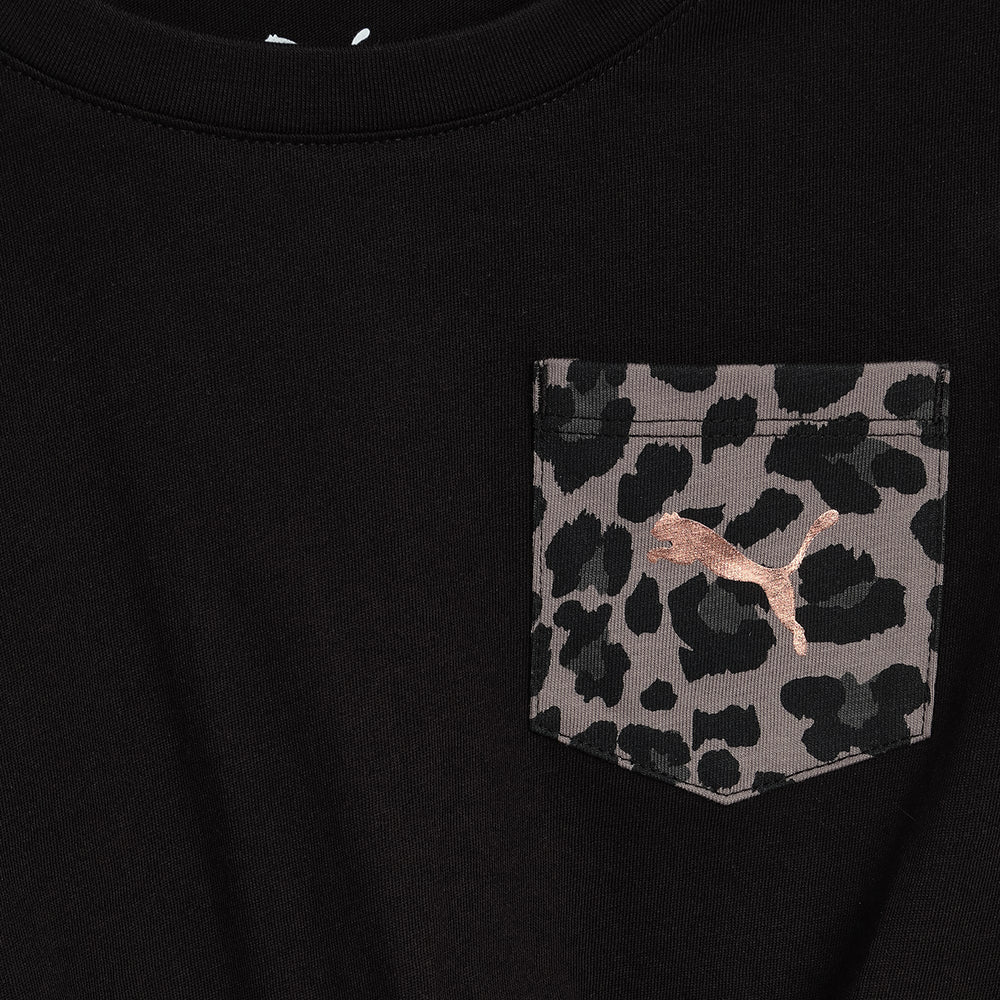 Animal Pack Jersey Tie Front Pocket Fashion Graphic Crew Neck Short Sleeve T-Shirt (Youth) - Image 3