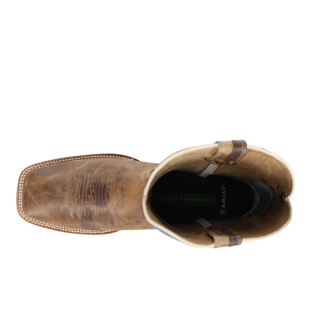 Arena Rebound Embroidered Square Toe Pull On Cowboys Boots - Image 4