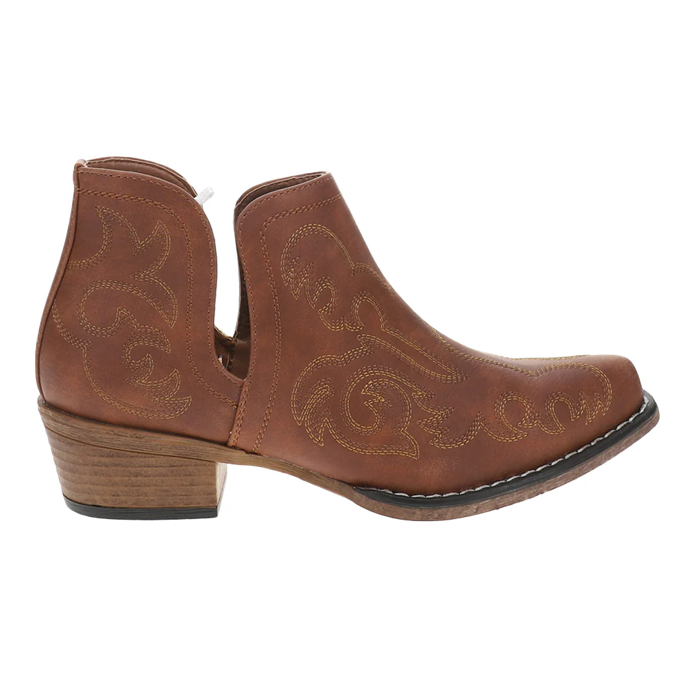 Ava Embroidered Snip Toe Cowboy Booties
