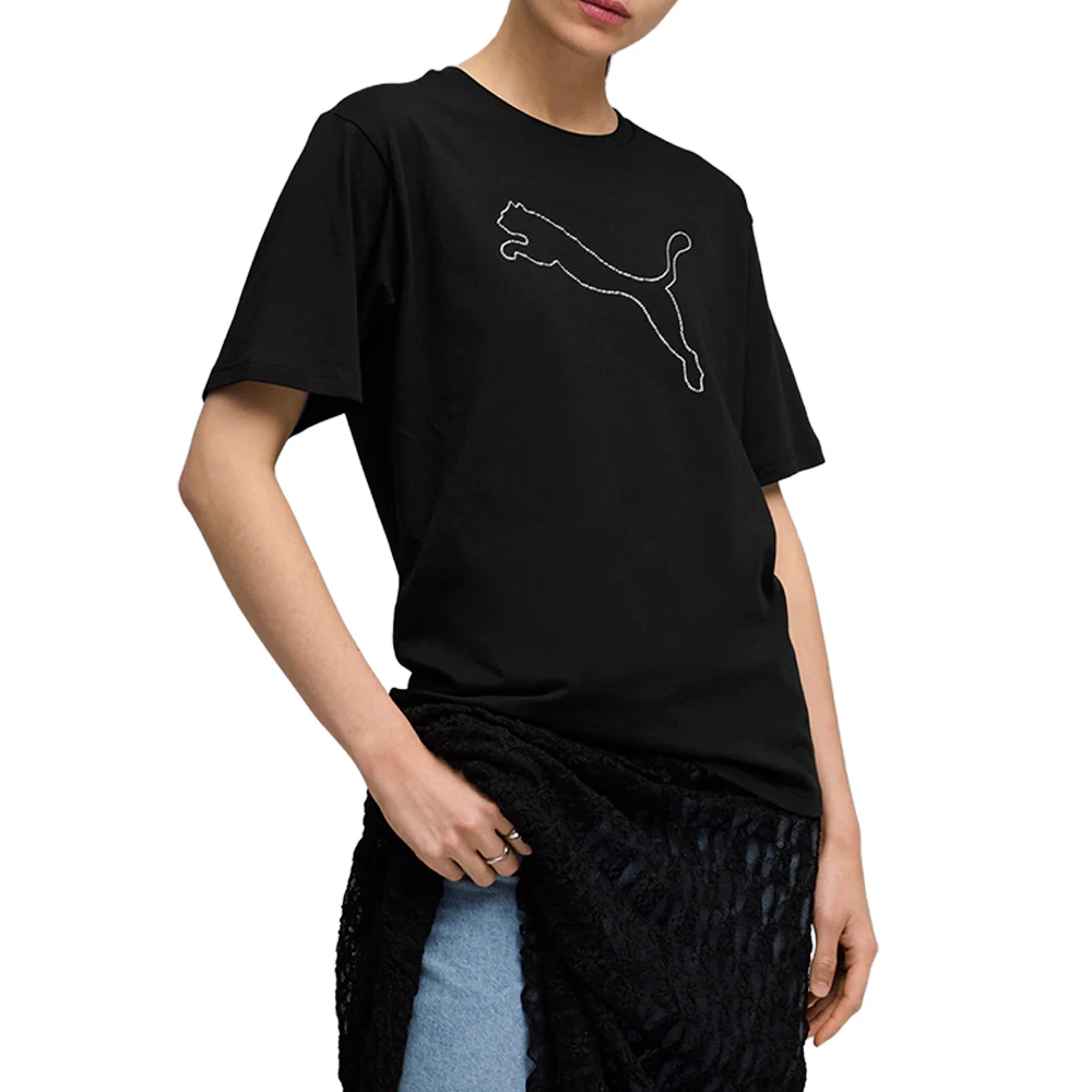 Bedazzled Relaxed Crew Neck Short Sleeve T-Shirt - Image 3