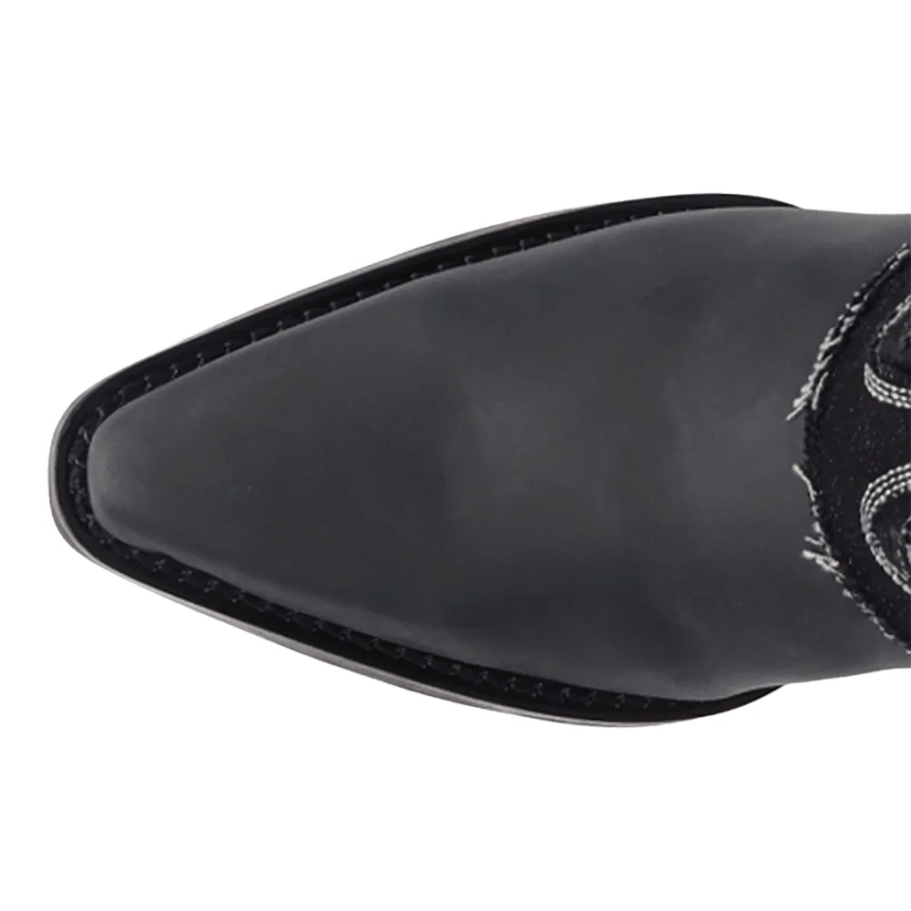 Blue Jean Baby Leather Snip Toe Pull On Boots - Image 4