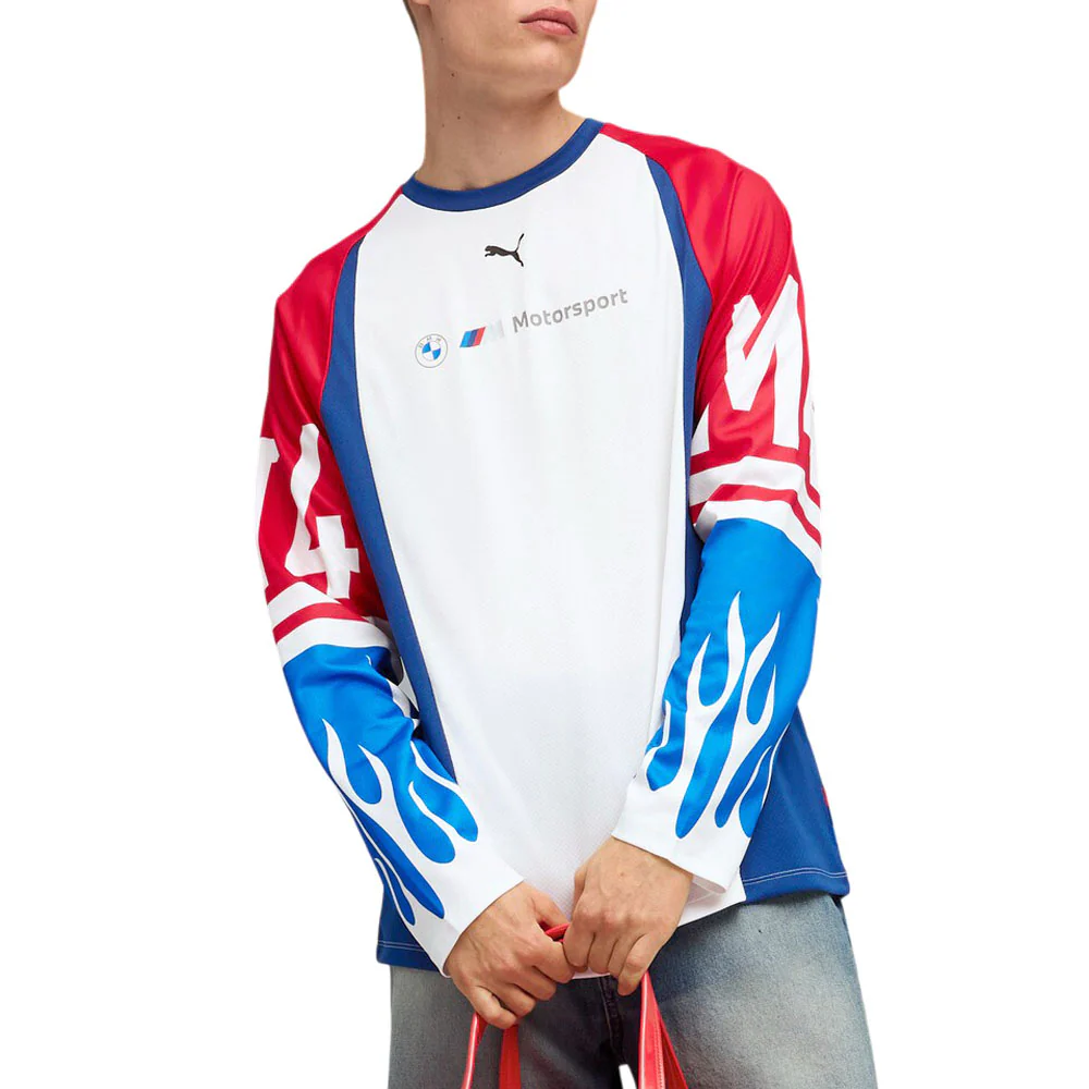 BMW M Motorsport Graphic Crew Neck Long Sleeve T-Shirt - Image 5