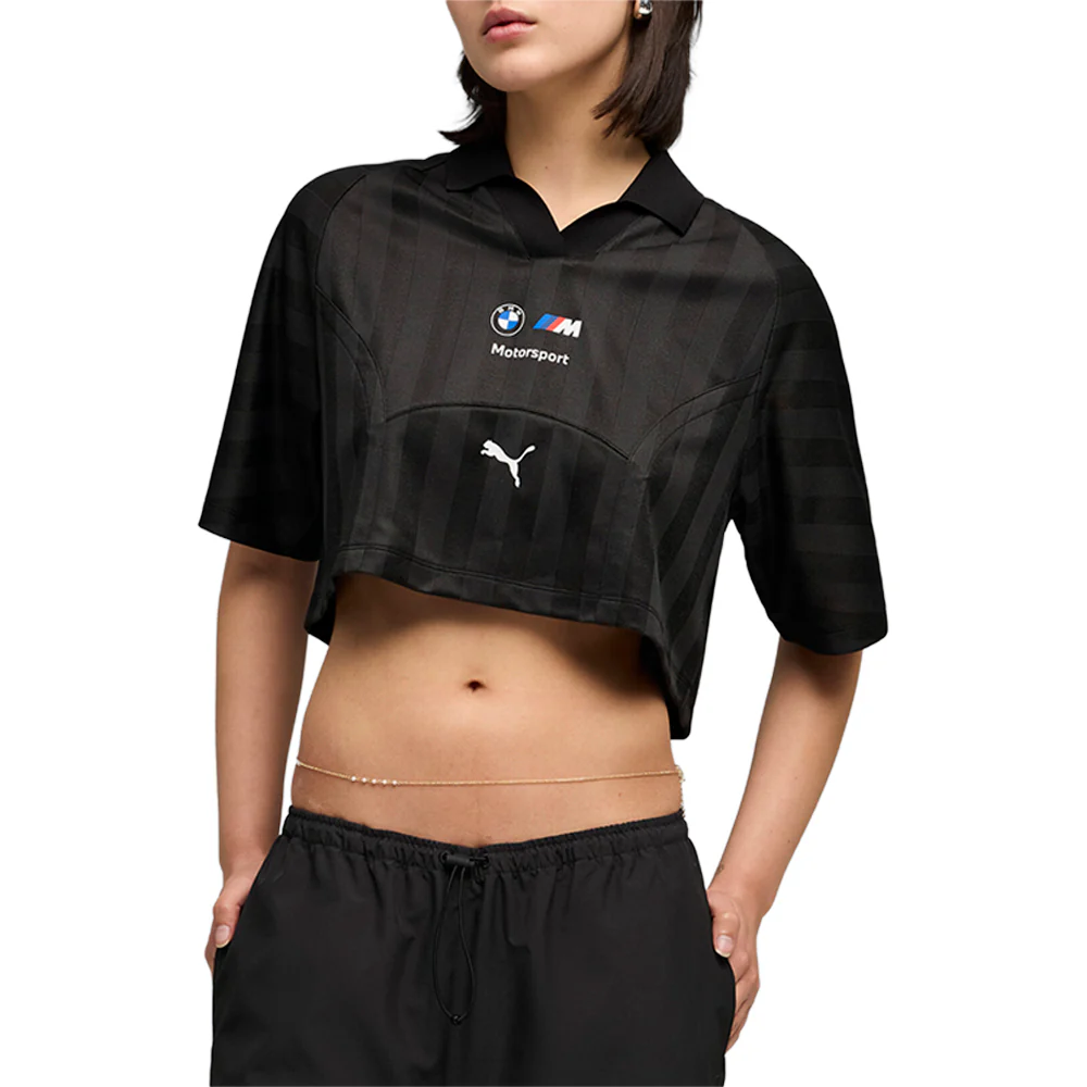 BMW M Motorsport Lifestyle Cropped Short Sleeve Polo Shirt - Image 3