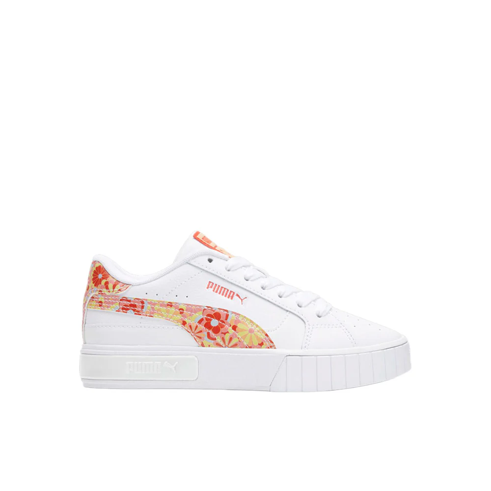 Cali Star Flower Child Floral Lace Up Sneakers (Big Kid)