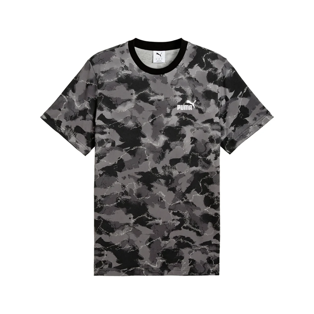 Camo All Over Print Crew Neck Short Sleeve T-Shirt