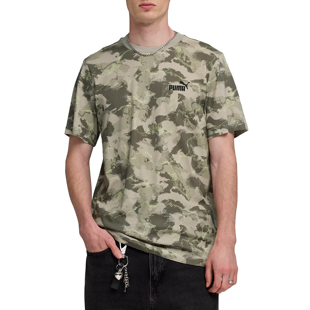 Camo All Over Print Crew Neck Short Sleeve T-Shirt - Image 3
