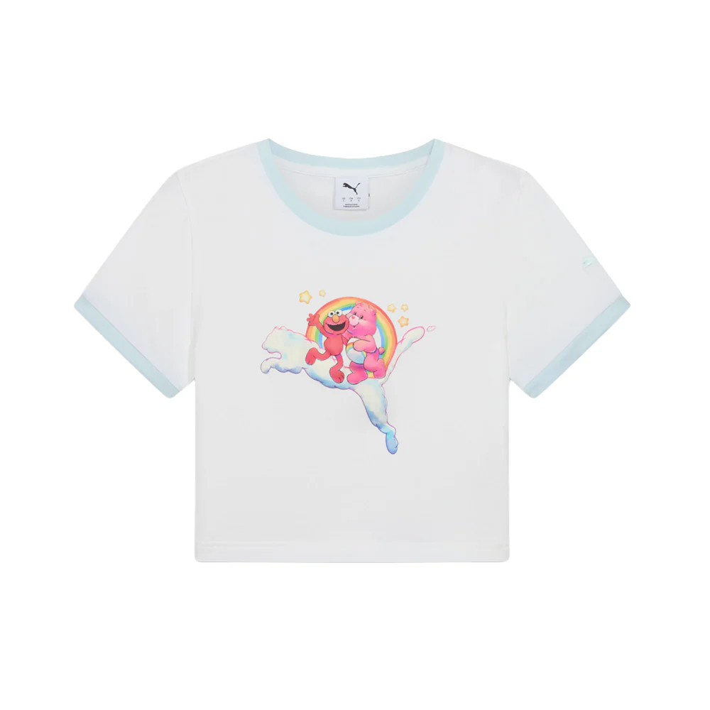 CARE BEARS X SESAME STREET Crew Neck Short Sleeve Baby T-Shirt
