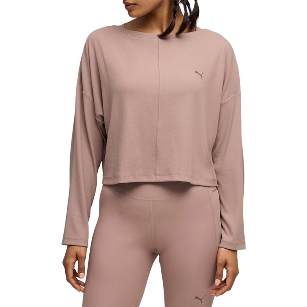 Cloudspun Rib Slouch Crew Neck Long Sleeve Athletic T-Shirt - Image 3