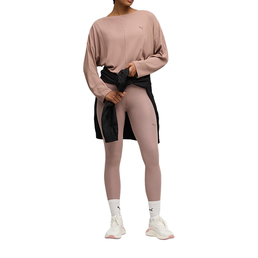 Cloudspun Rib Slouch Crew Neck Long Sleeve Athletic T-Shirt - Image 5