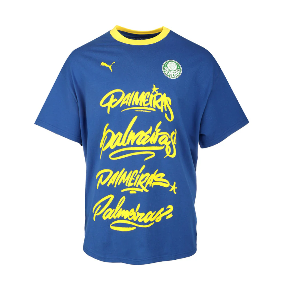 PUMA HOOPS X SE Palmeiras Graphic Crew Neck Short Sleeve T-Shirt - Image 3