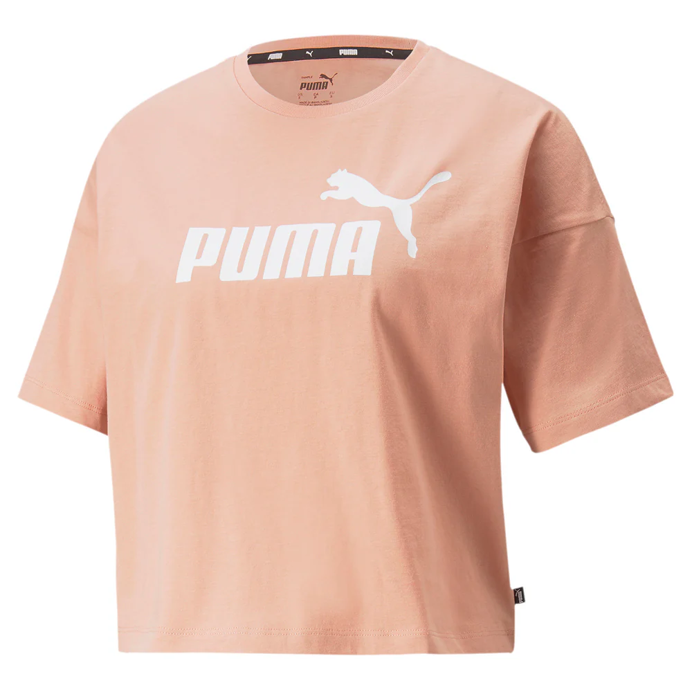 Essentials Cropped Logo Crew Neck Short Sleeve T-Shirt - Image 3