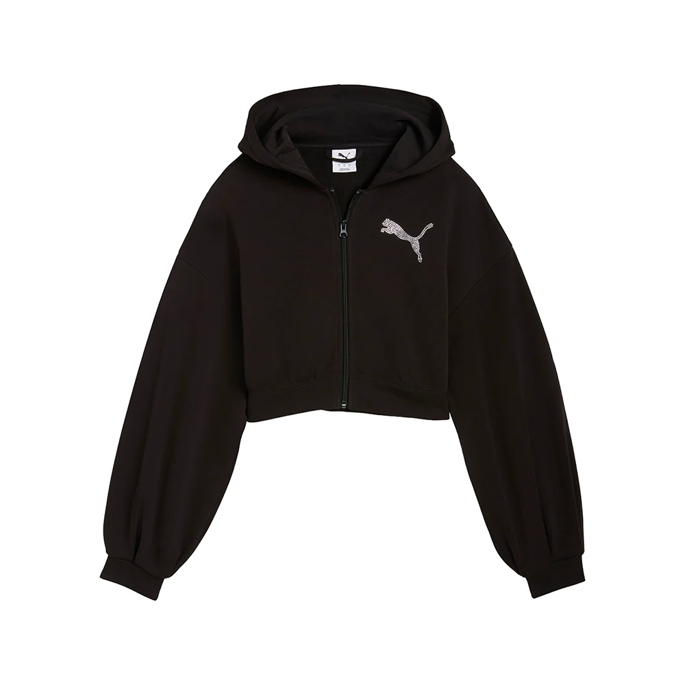 Essentials Graphic Bedazzled Full Zip Hoodie
