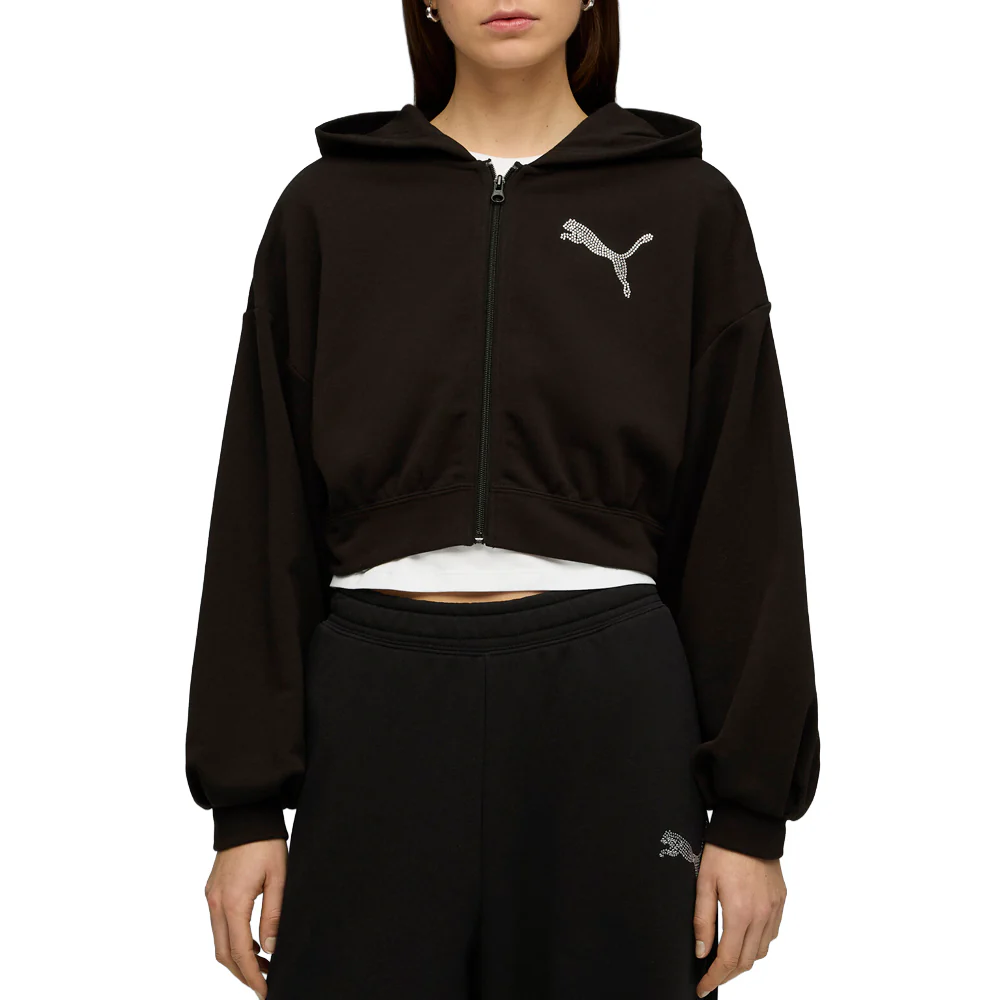 Essentials Graphic Bedazzled Full Zip Hoodie - Image 3