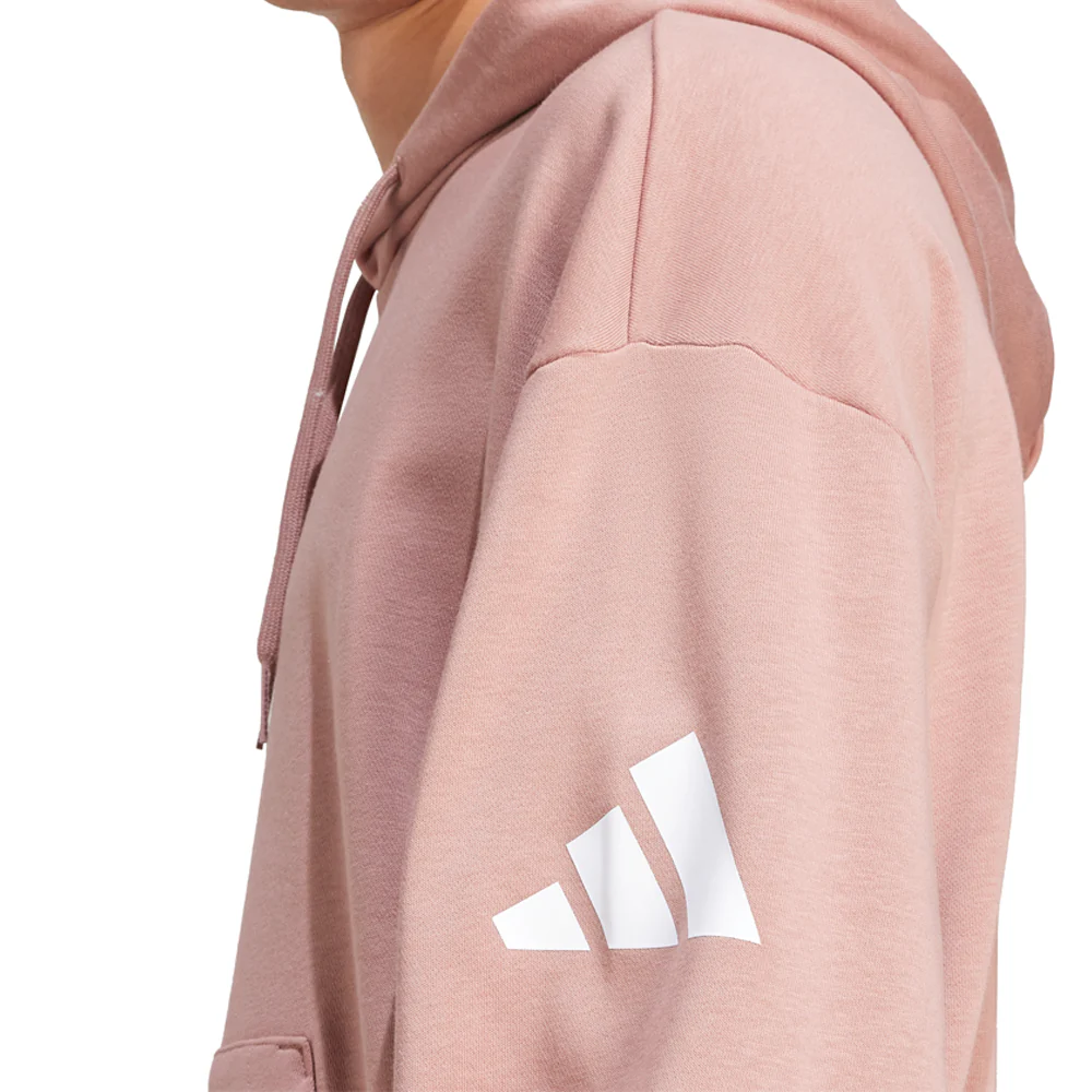 Essentials Loose-Fit 3 Bar Logo French Terry Pullover Hoodie - Image 5