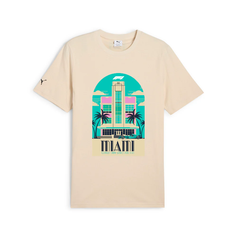 F1 Miami Graphic Crew Neck Short Sleeve T-Shirt
