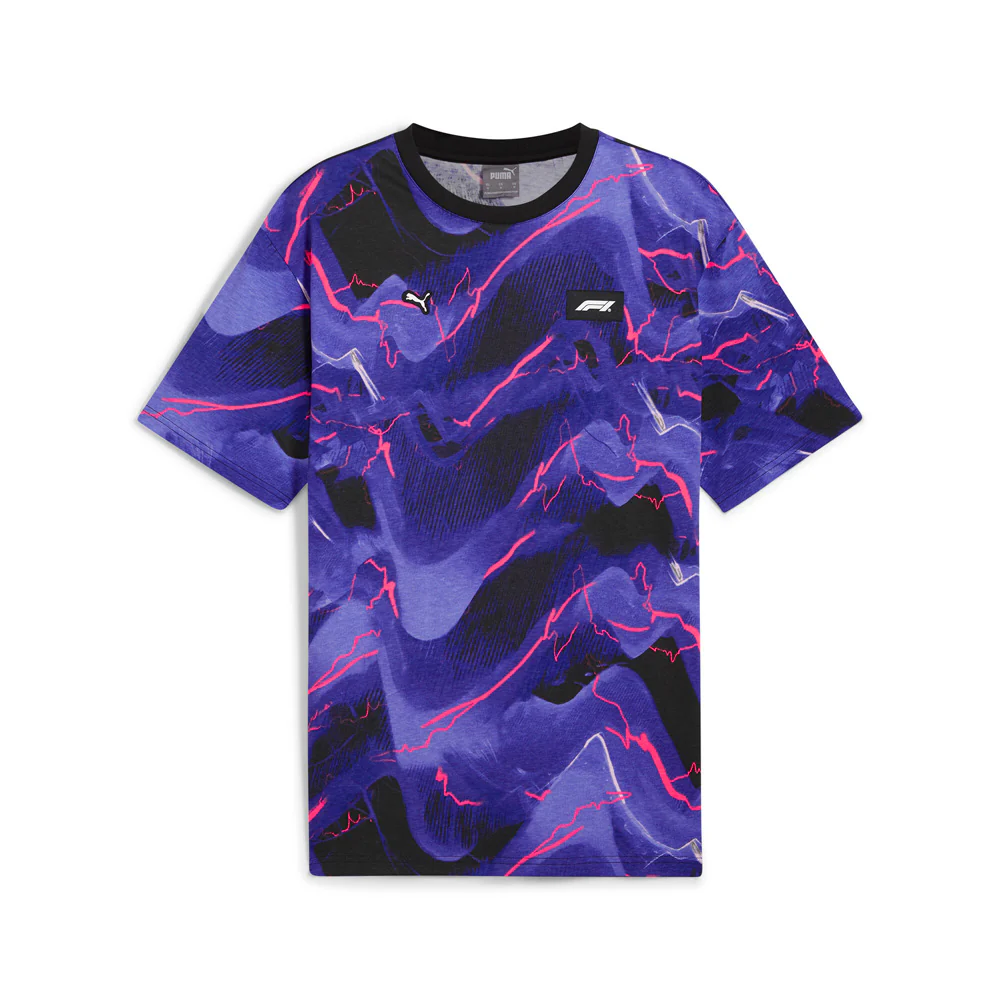 F1 Neon Energy Graphic Crew Neck Short Sleeve T-Shirt