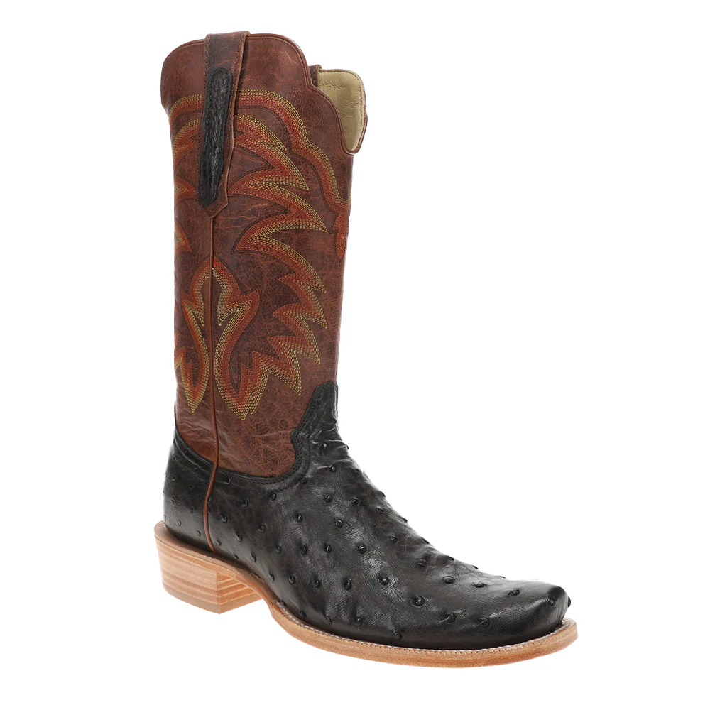 Full Quill Ostrich 13 Inch Narrow Square Toe Cowboy Boots - Image 2
