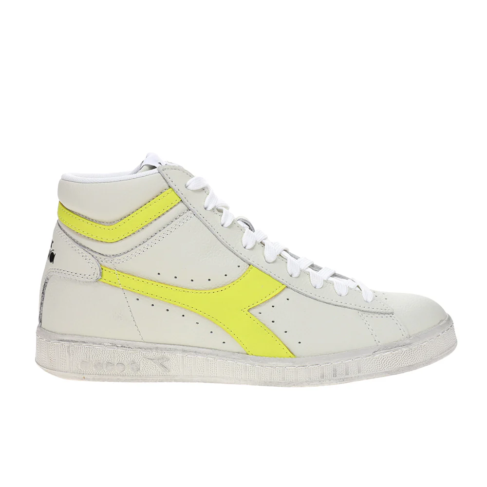 Game L High Fluo Waxed Lace Up Sneakers