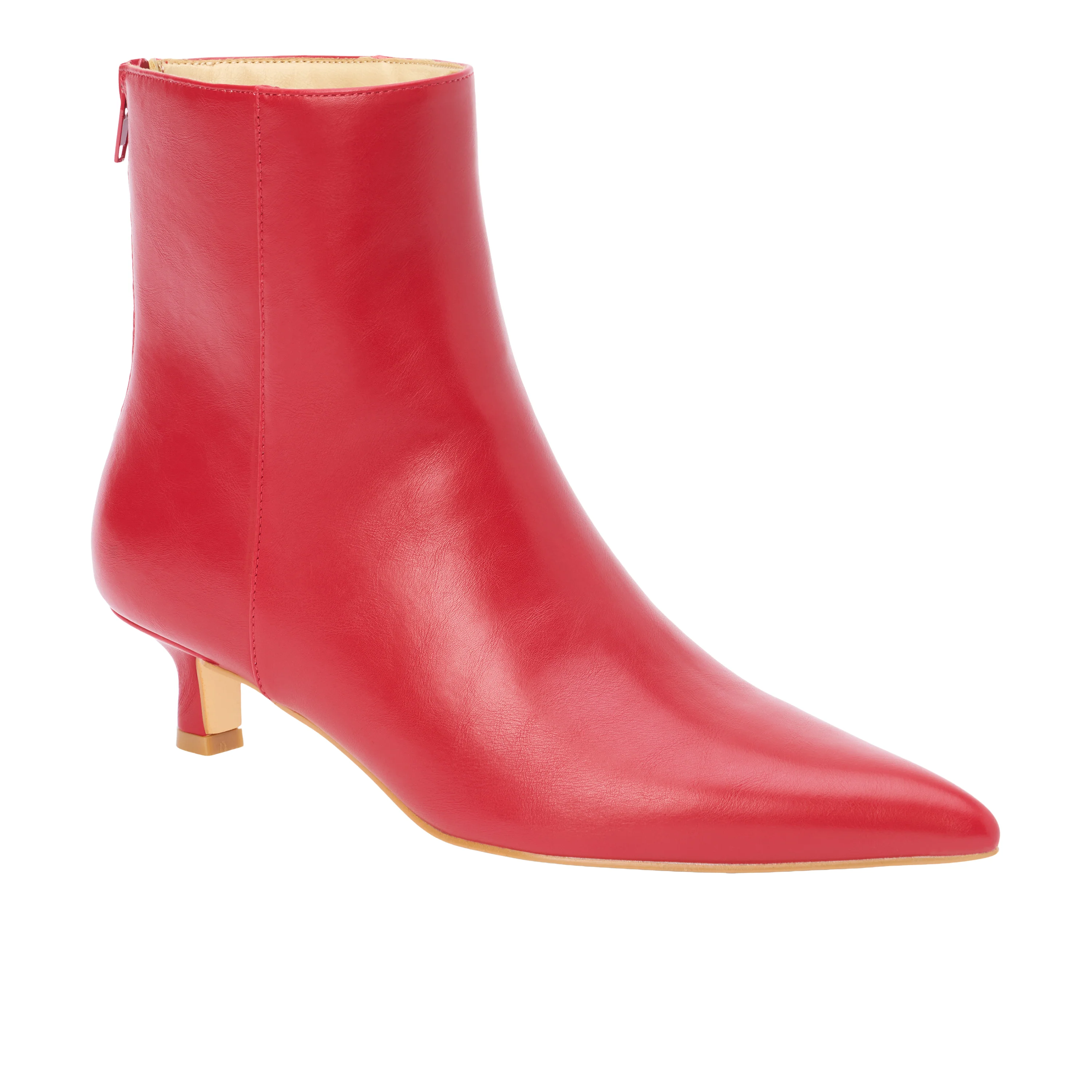 Genesis Kitten Heel Pointed Toe Zippered Booties - Image 2