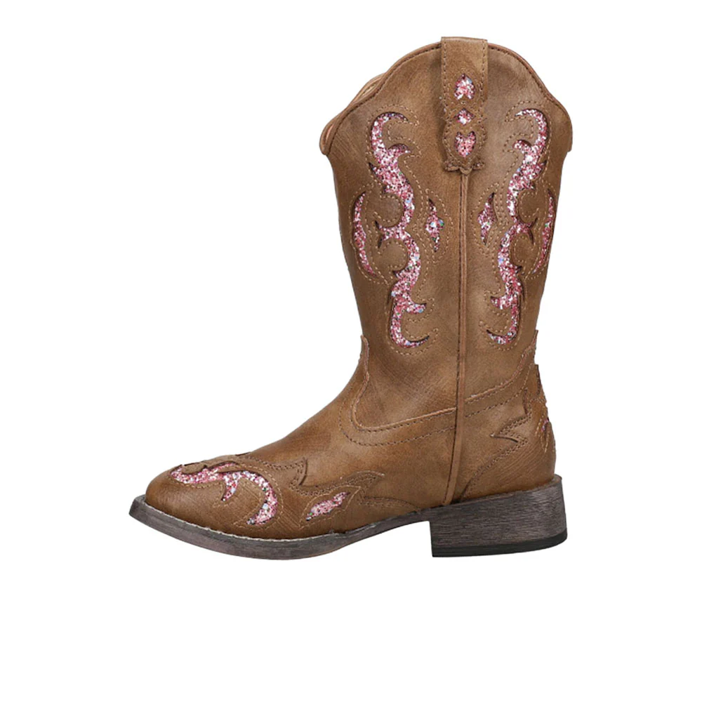 Glitter Gypsy Square Toe Cowboy Boots (Little Kid-Big Kid) - Image 3