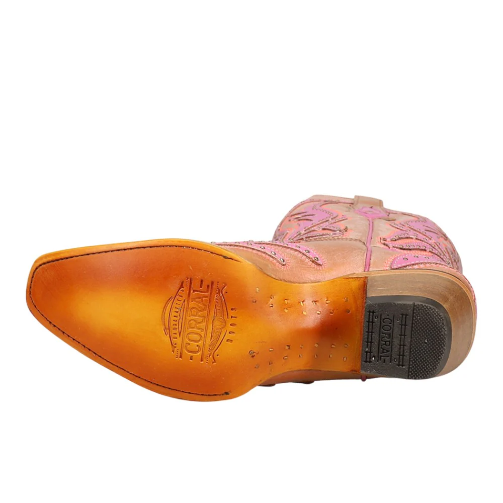 Glow In The Dark Embroidered Snip Toe Pull On Cowboy Boots - Image 5