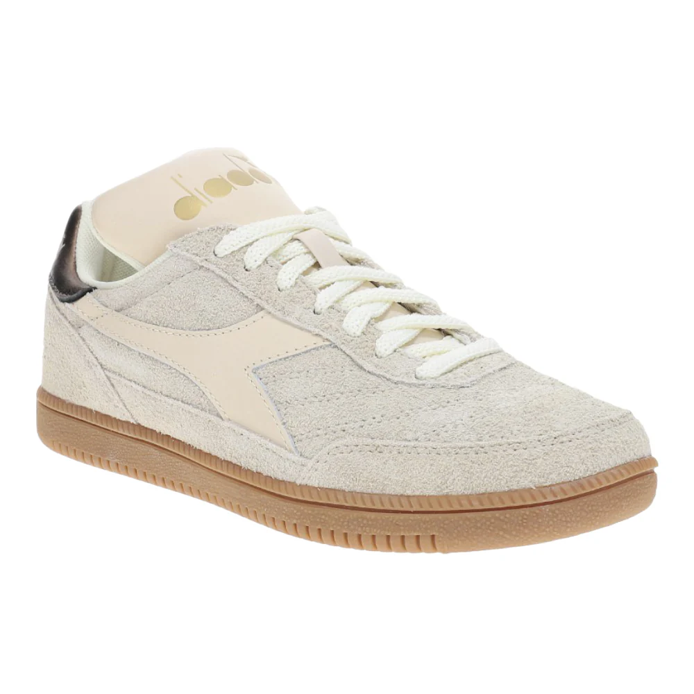 Gold Indoor Hairy Lace Up Sneakers - Image 2