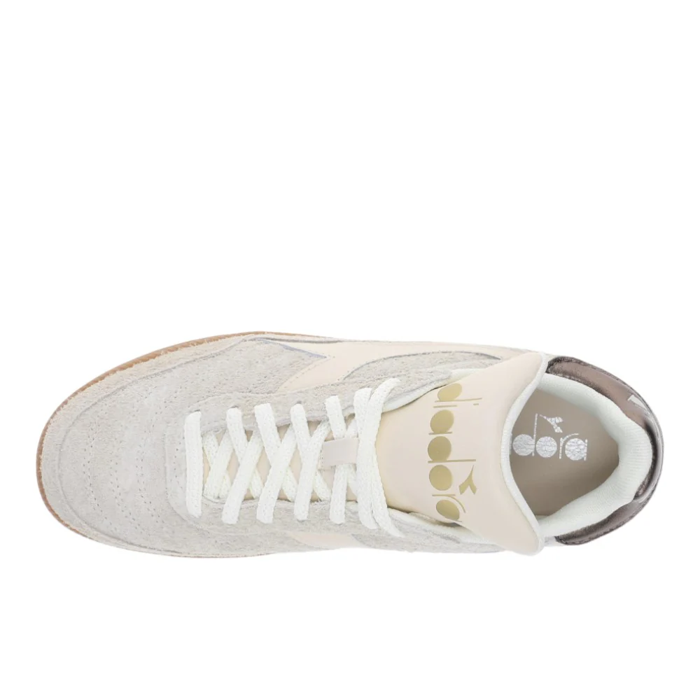Gold Indoor Hairy Lace Up Sneakers - Image 4