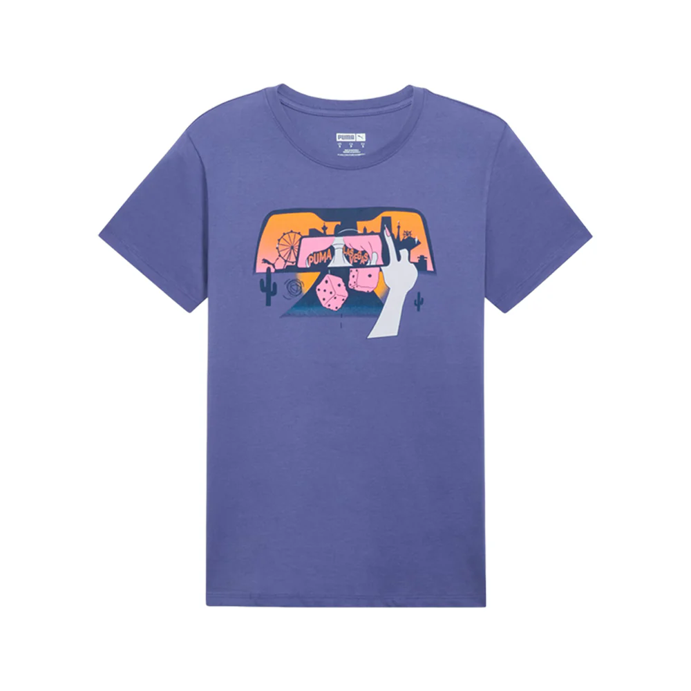 Graphics Las Vegas Mirror Crew Neck Short Sleeve T-Shirt