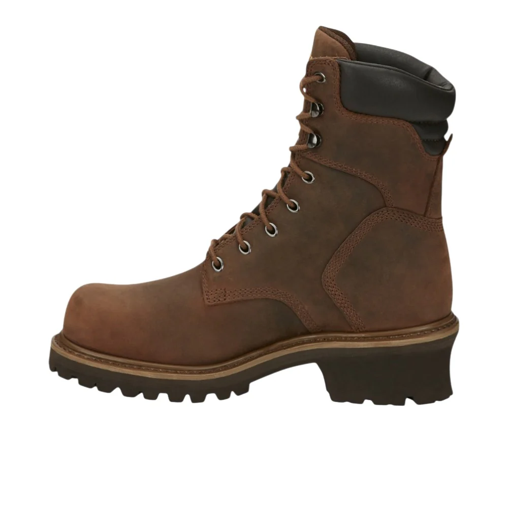 Hador Logger 8 Inch Electrical Hazard Round Toe Work Boots - Image 3