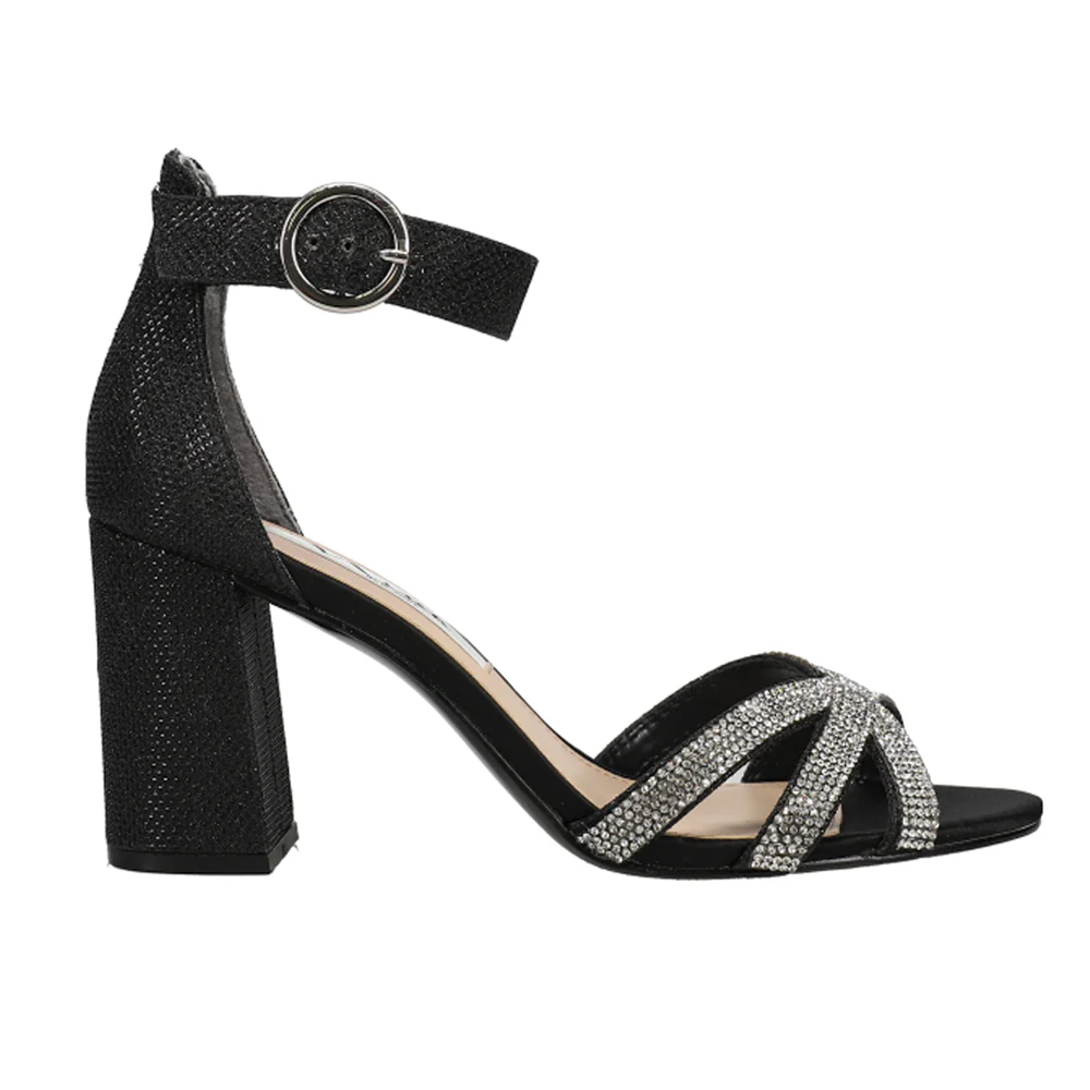 Haiden Glitter Block Heel Sandals