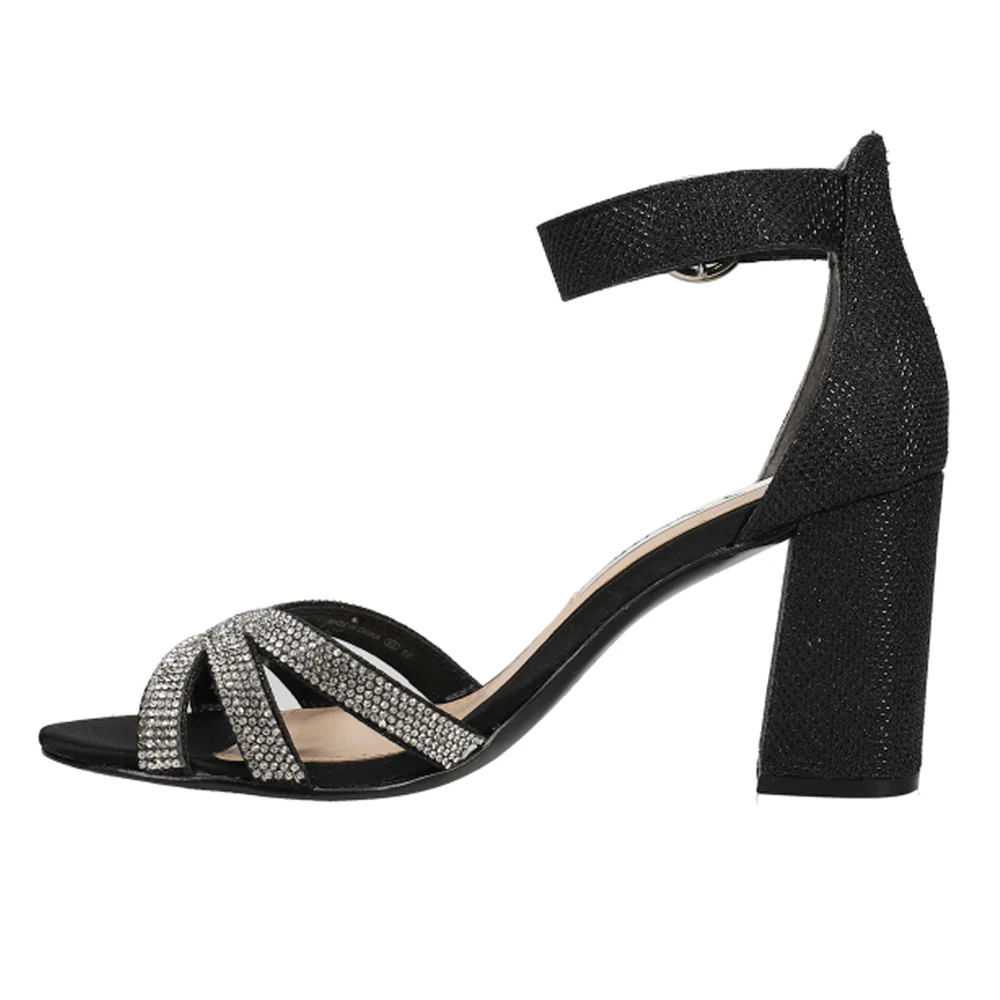 Haiden Glitter Block Heel Sandals - Image 3