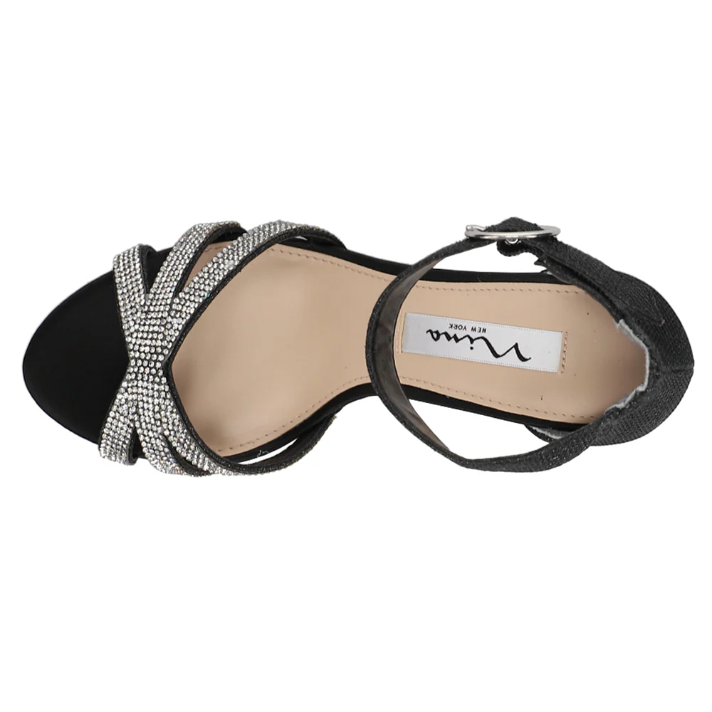Haiden Glitter Block Heel Sandals - Image 4