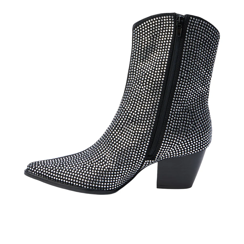 Hazel Pointed Toe Zippered Cowboy Boots - Image 3