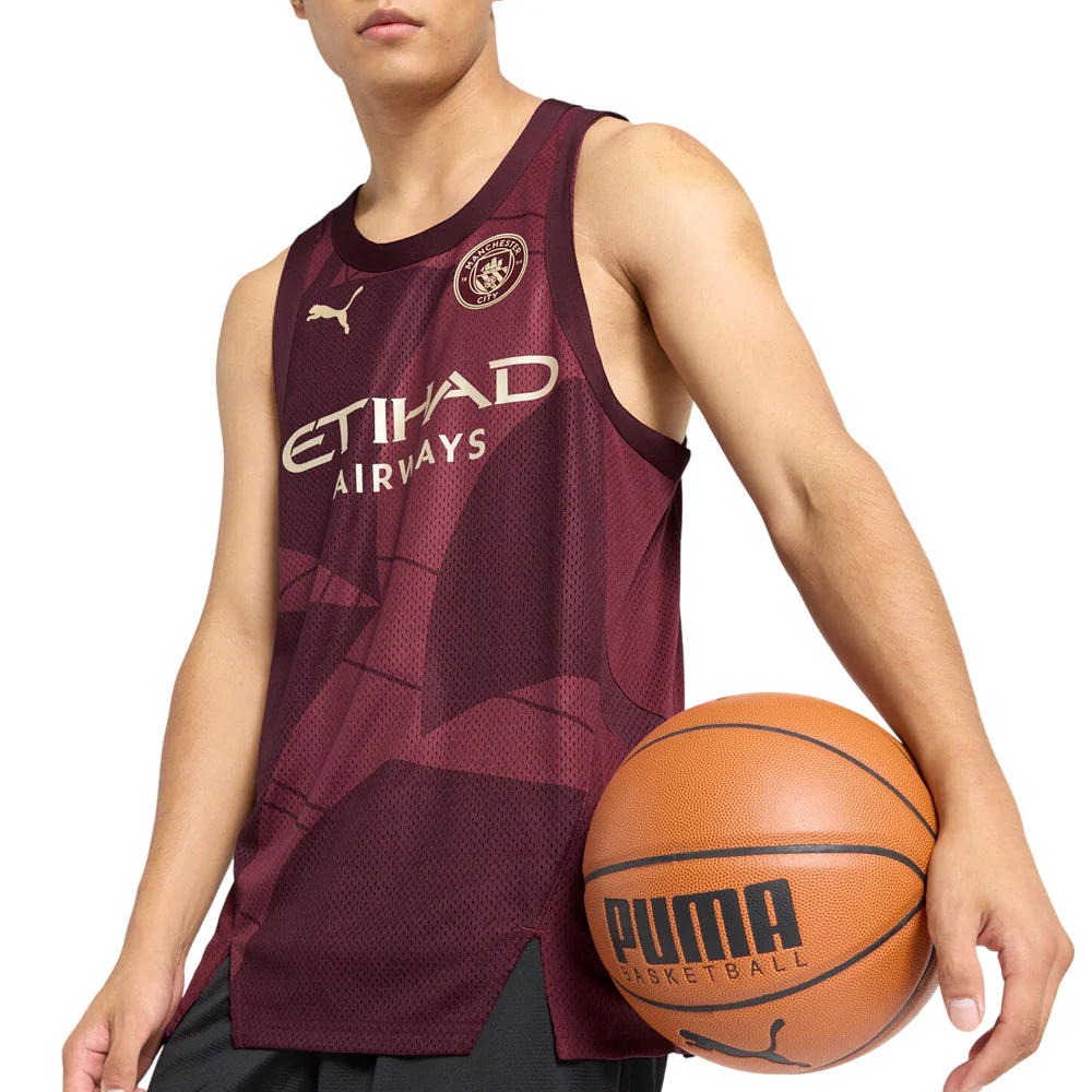 PUMA HOOPS X MANCHESTER CITY Seeding Crew Neck Sleeveless Jersey - Image 3