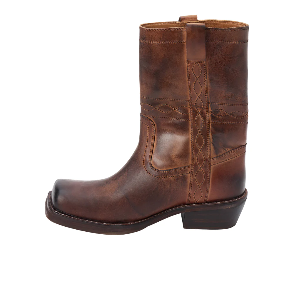 Jackson Embroidered Square Toe Pull on Boots - Image 3