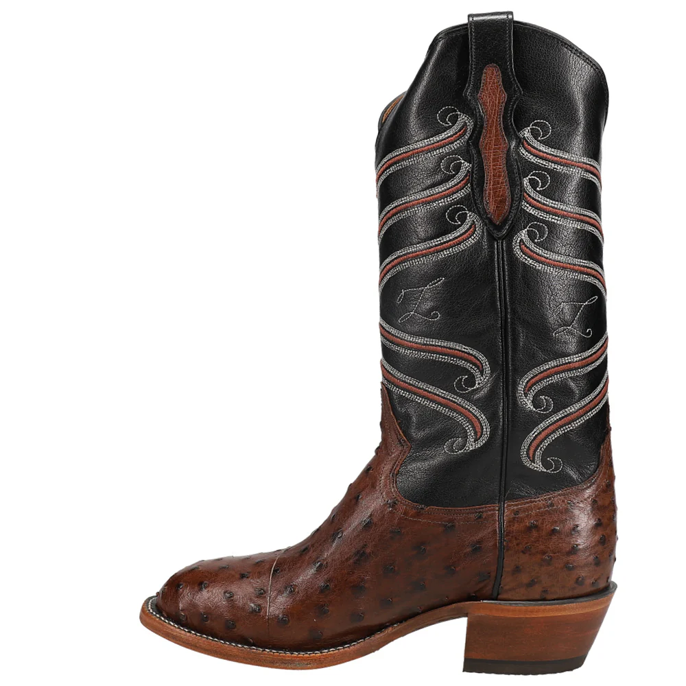 Kosse 13 Inch Full Quill Ostrich Round Toe Cowboy Boots - Image 3