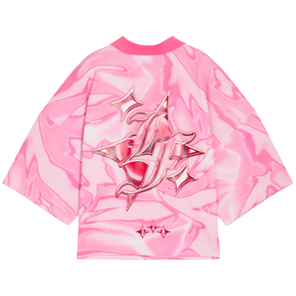 Lafrance Pink Heem Collared Short Sleeve Soccer Jersey - Image 2