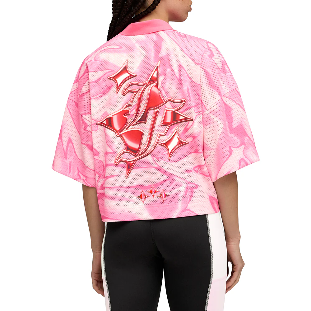 Lafrance Pink Heem Collared Short Sleeve Soccer Jersey - Image 4