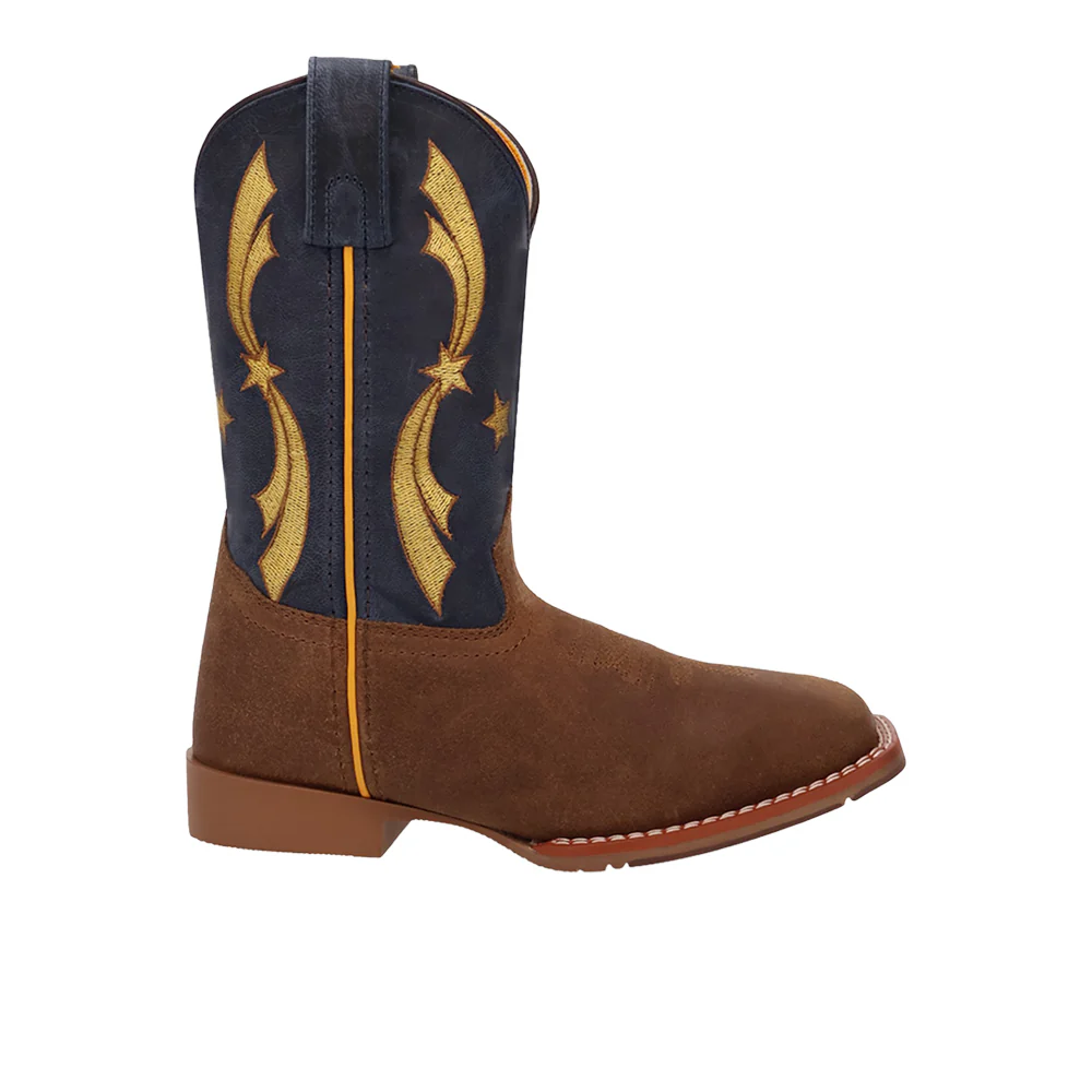 Lane Leather Square Toe Pull On Cowboy Boots (Little Kid - Big Kid)