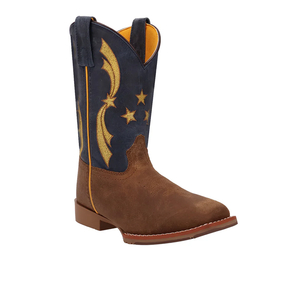 Lane Leather Square Toe Pull On Cowboy Boots (Little Kid - Big Kid) - Image 2