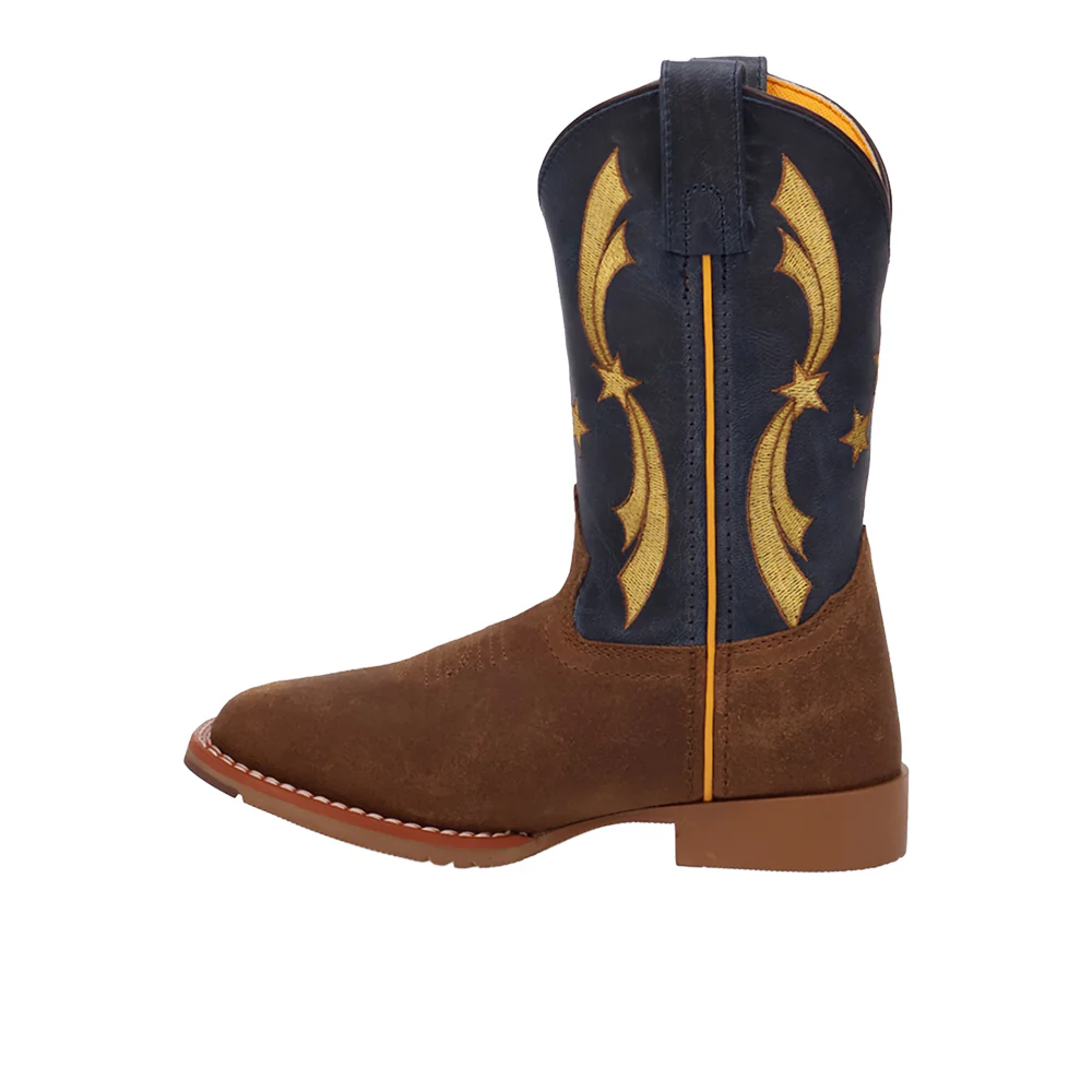 Lane Leather Square Toe Pull On Cowboy Boots (Little Kid - Big Kid) - Image 3