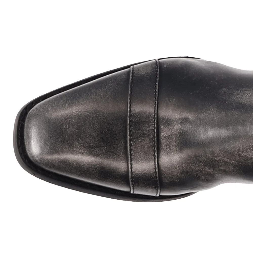 Lennox Leather Round Toe Zippered Booties - Image 4