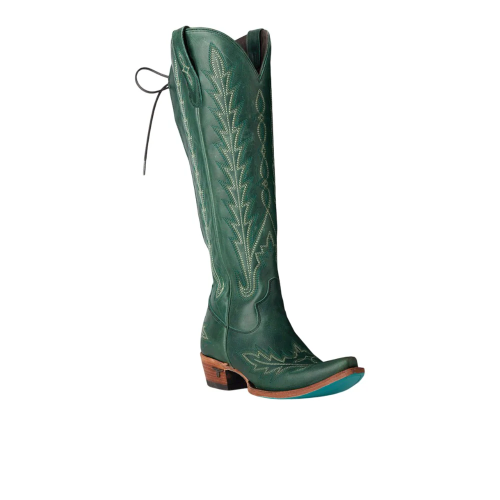 Lexington Knee High Embroidered Corset Cowboy Boots - Image 2