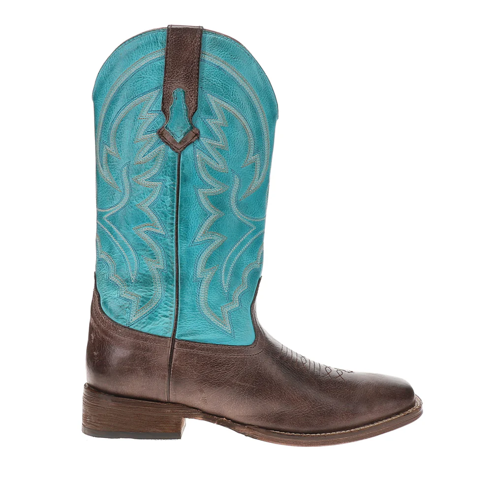 Lindsey Embroidered Square Toe Pull On Cowboy Boots