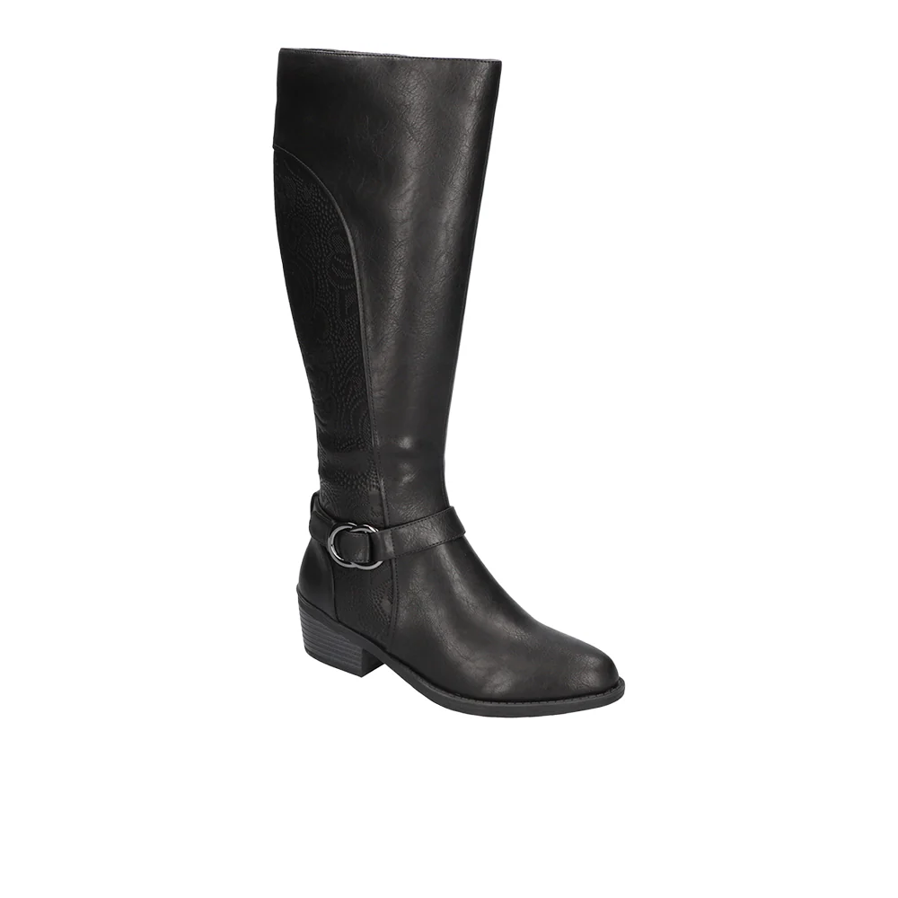 Luella Embossed Riding Round Toe Zippered Boots - Image 2