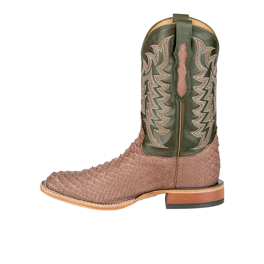 Mario 11 Inch Python Square Toe Cowboy Boots - Image 3