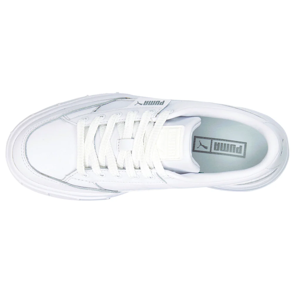 Mayze Stack Leather Platform Lace Up Sneakers - Image 4